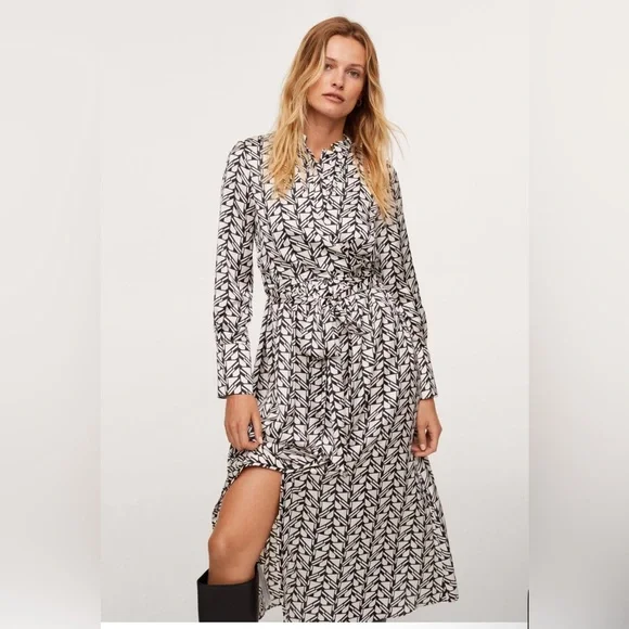 Dresses Mango Belt Printed Dress Poshmark